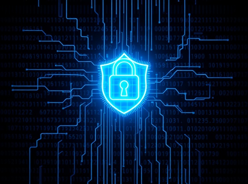 Символ защиты данных и шифрования корпоративной информации